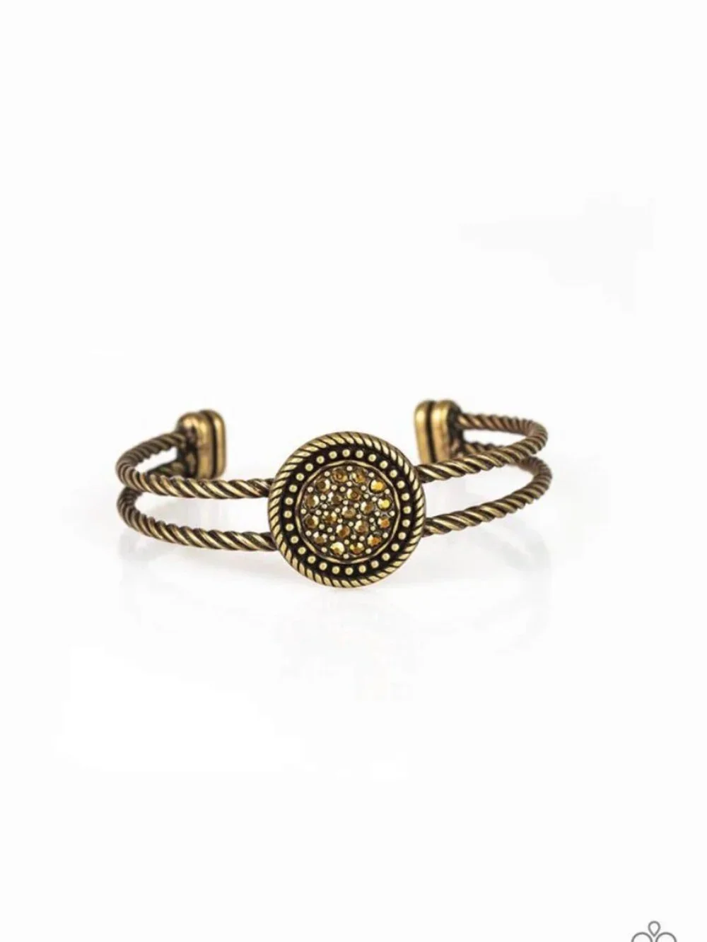 Paparazzi Jewelry Accessories - Definitely Dazzling - Brass Bracelet - Vintage